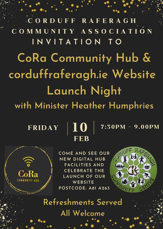 Corduff Raferagh Hub & Website Launch Invite