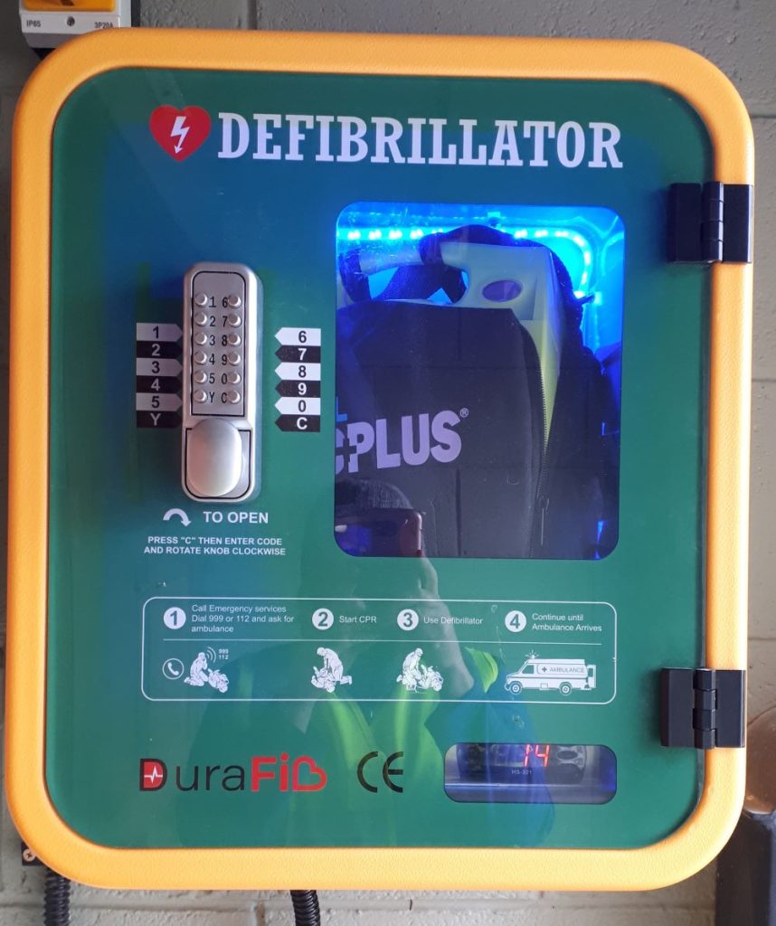 New Defib & Cabinet 24