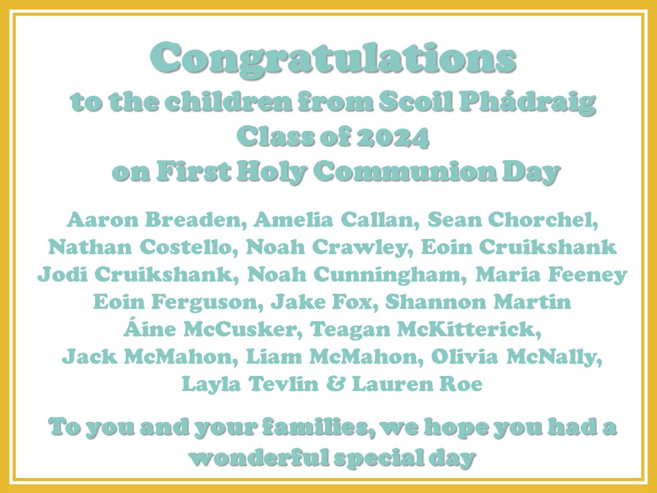 First Holy Scoil Padraig 25.05.2024