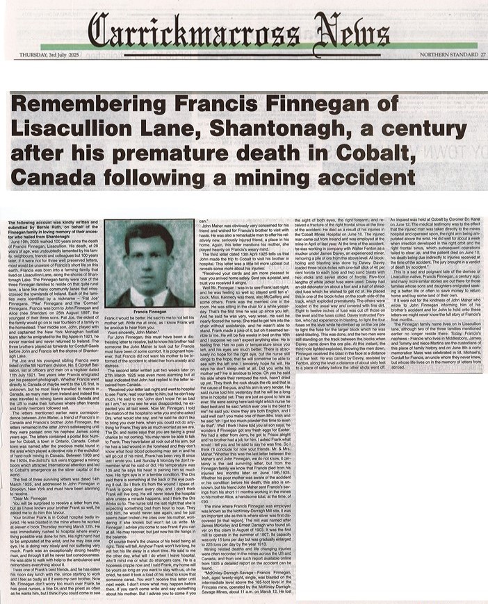 Piece in the Carrick News 1